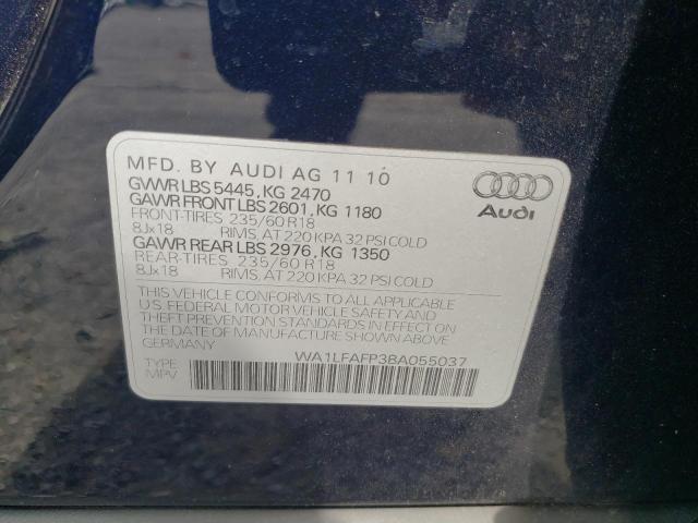 Photo 10 from auction – 2011 AUDI Q5 PREMIUM with VIN WA1LFAFP3BA055037