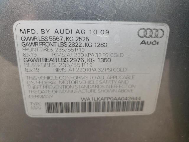 Photo 10 from auction – 2010 AUDI Q5 PREMIUM with VIN WA1LKAFP0AA042644