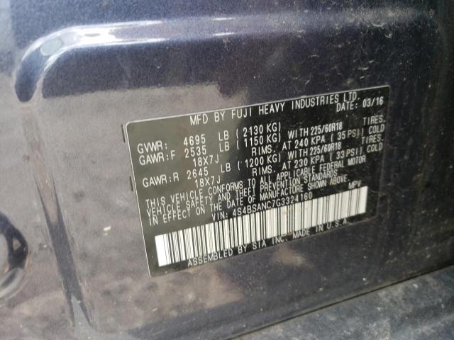 Photo 10 from auction – 2016 SUBARU OUTBACK 2. with VIN 4S4BSANC7G3324160