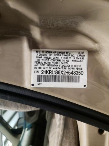 Photo 10 from auction – 2002 HONDA ODYSSEY EX with VIN 2HKRL186X2H548350