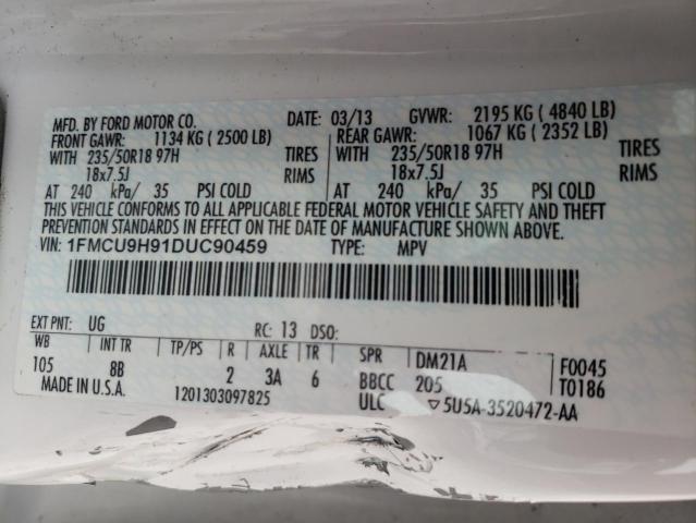 Photo 10 from auction – 2013 FORD ESCAPE with VIN 1FMCU9H91DUC90459
