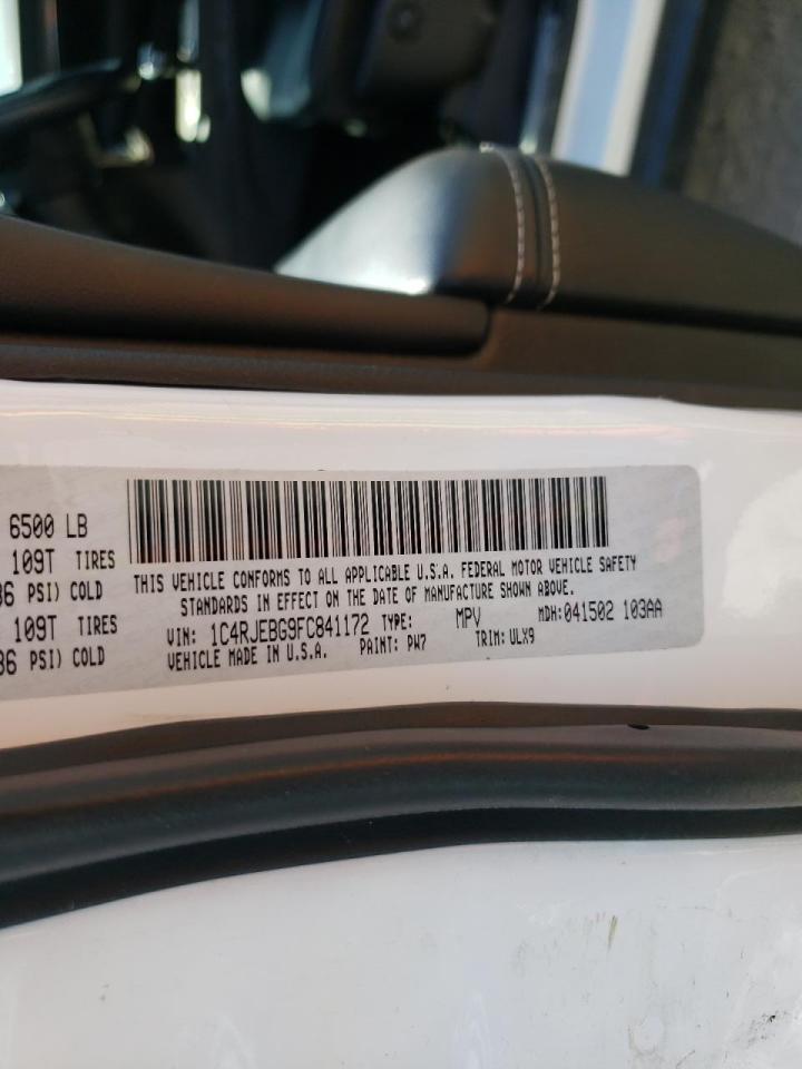 Photo 10 from auction – 2015 JEEP GRAND CHER with VIN 1C4RJEBG9FC841172