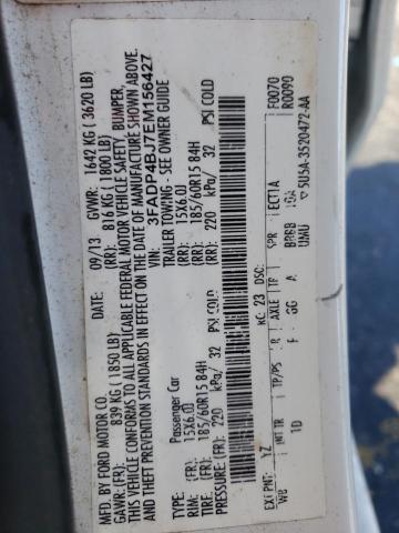 Photo 10 from auction – 2014 FORD FIESTA SE with VIN 3FADP4BJ7EM156427