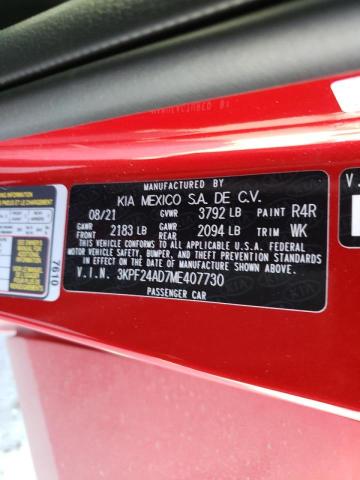 Photo 10 from auction – 2021 KIA FORTE FE with VIN 3KPF24AD7ME407730