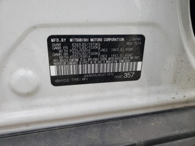 Photo 10 from auction – 2019 MITSUBISHI OUTLANDER with VIN JA4AR3AU3KU011870
