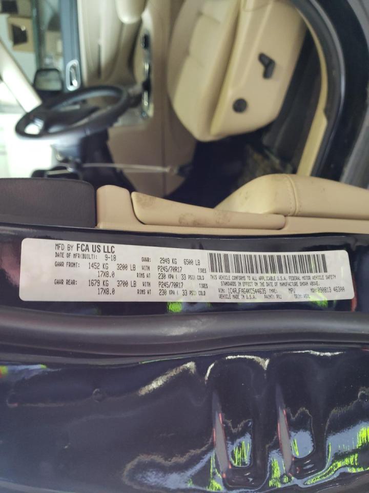 Photo 10 from auction – 2019 JEEP GRAND CHER with VIN 1C4RJFAG4KC544635