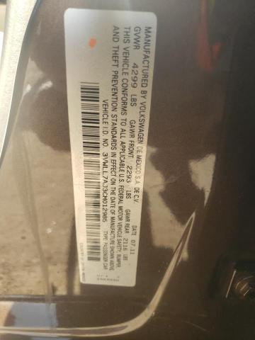 Photo 10 from auction – 2012 VOLKSWAGEN JETTA TDI with VIN 3VWLL7AJ3CM012985