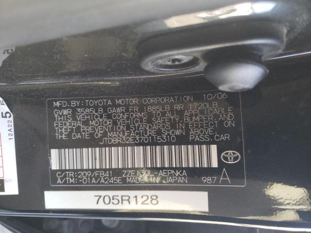 Photo 10 from auction – 2007 TOYOTA COROLLA CE with VIN JTDBR32E370115310
