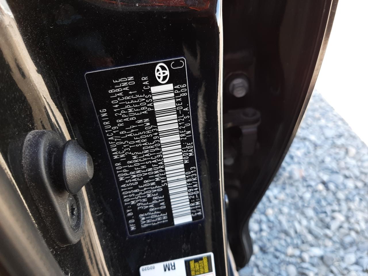 Photo 10 from auction – 2020 TOYOTA COROLLA LE with VIN 5YFEPRAE9LP039437