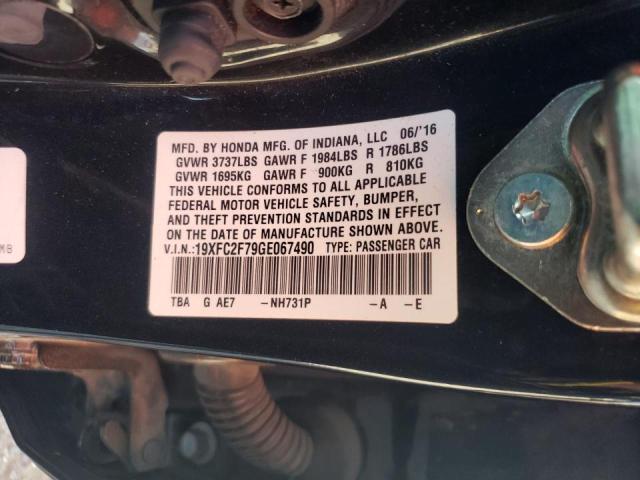 Photo 10 from auction – 2016 HONDA CIVIC EX with VIN 19XFC2F79GE067490