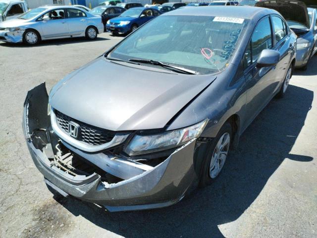 Photo 2 from auction – 2013 HONDA CIVIC LX with VIN 19XFB2E59DE064507