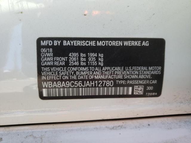 Photo 10 from auction – 2018 BMW 320 I with VIN WBA8A9C56JAH12780