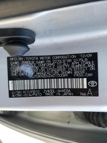 Photo 10 from auction – 2010 TOYOTA PRIUS with VIN JTDKN3DU0A0100089