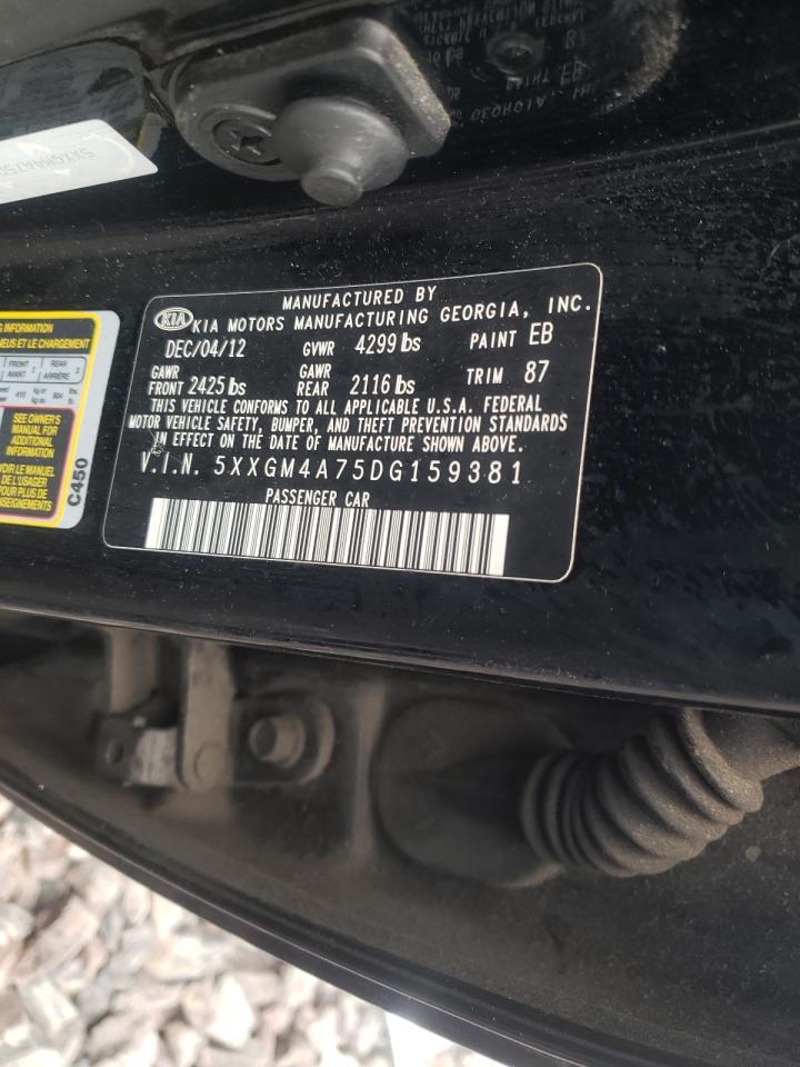 Photo 10 from auction – 2013 KIA OPTIMA LX with VIN 5XXGM4A75DG159381