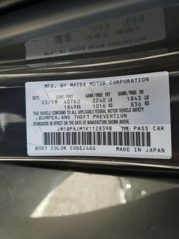Photo 10 from auction – 2019 MAZDA 3 with VIN JM1BPAJM1K1128398