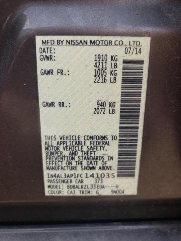 Photo 10 from auction – 2015 NISSAN ALTIMA 2.5 with VIN 1N4AL3AP1FC141035