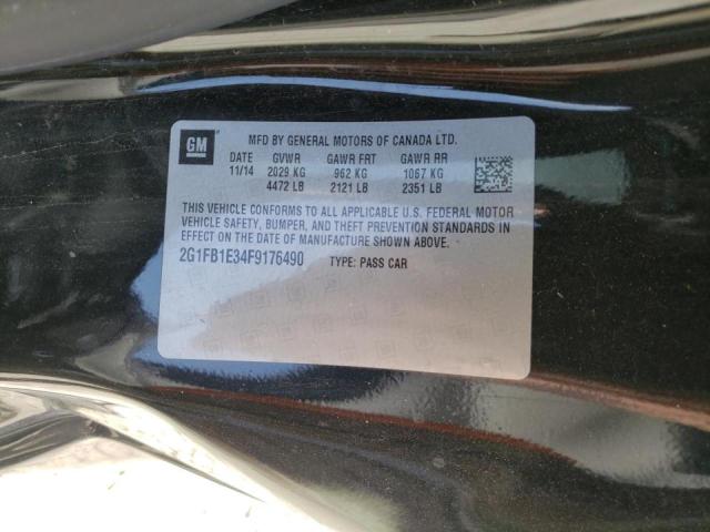 Photo 10 from auction – 2015 CHEVROLET CAMARO LS with VIN 2G1FB1E34F9176490