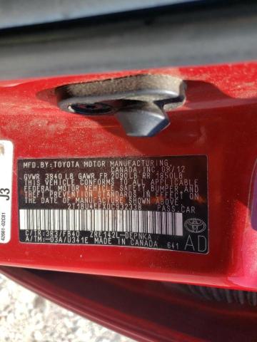 Photo 10 from auction – 2013 TOYOTA COROLLA BA with VIN 2T1BU4EEXDC932338