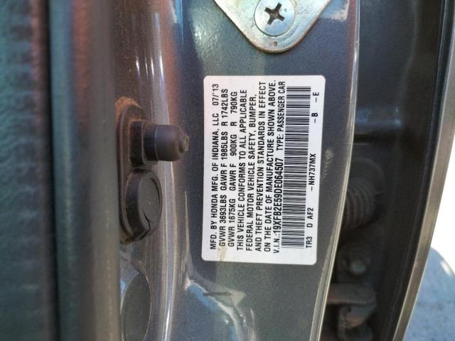 Photo 10 from auction – 2013 HONDA CIVIC LX with VIN 19XFB2E59DE064507