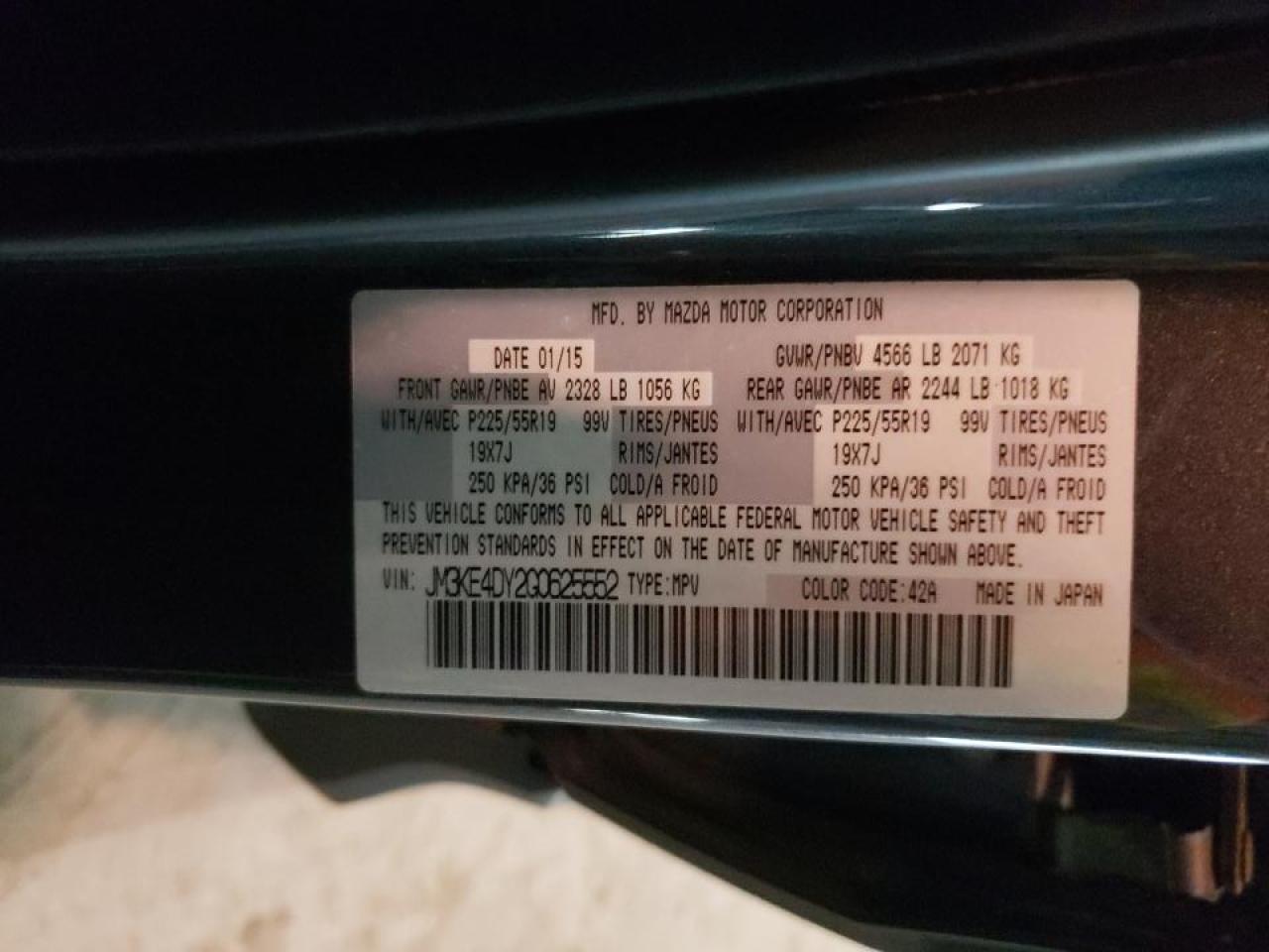 Photo 10 from auction – 2016 MAZDA CX-5 GT with VIN JM3KE4DY2G0625552