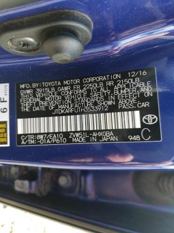 Photo 10 from auction – 2017 TOYOTA PRIUS with VIN JTDKARFU1H3533912