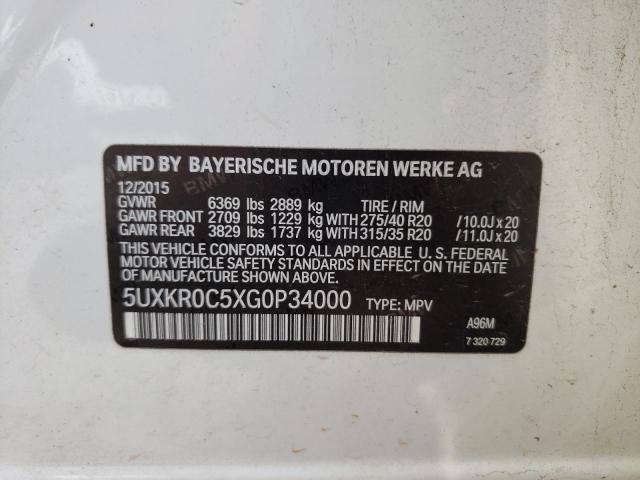 Photo 10 from auction – 2016 BMW X5 XDRIVE3 with VIN 5UXKR0C5XG0P34000