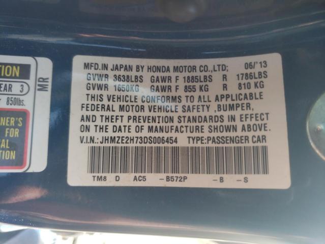 Photo 10 from auction – 2013 HONDA INSIGHT EX with VIN JHMZE2H73DS006454