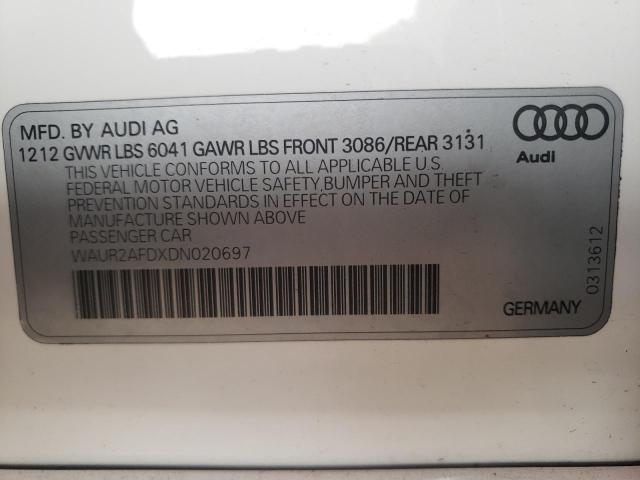 Photo 10 from auction – 2013 AUDI A8 L QUATT with VIN WAUR2AFDXDN020697
