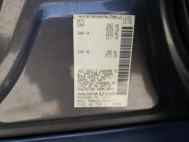 Photo 10 from auction – 2016 NISSAN ALTIMA 2.5 with VIN 1N4AL3AP5GN325609