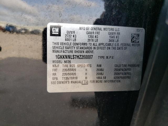 Photo 10 from auction – 2017 GMC ACADIA SLT with VIN 1GKKNNLS7HZ260007