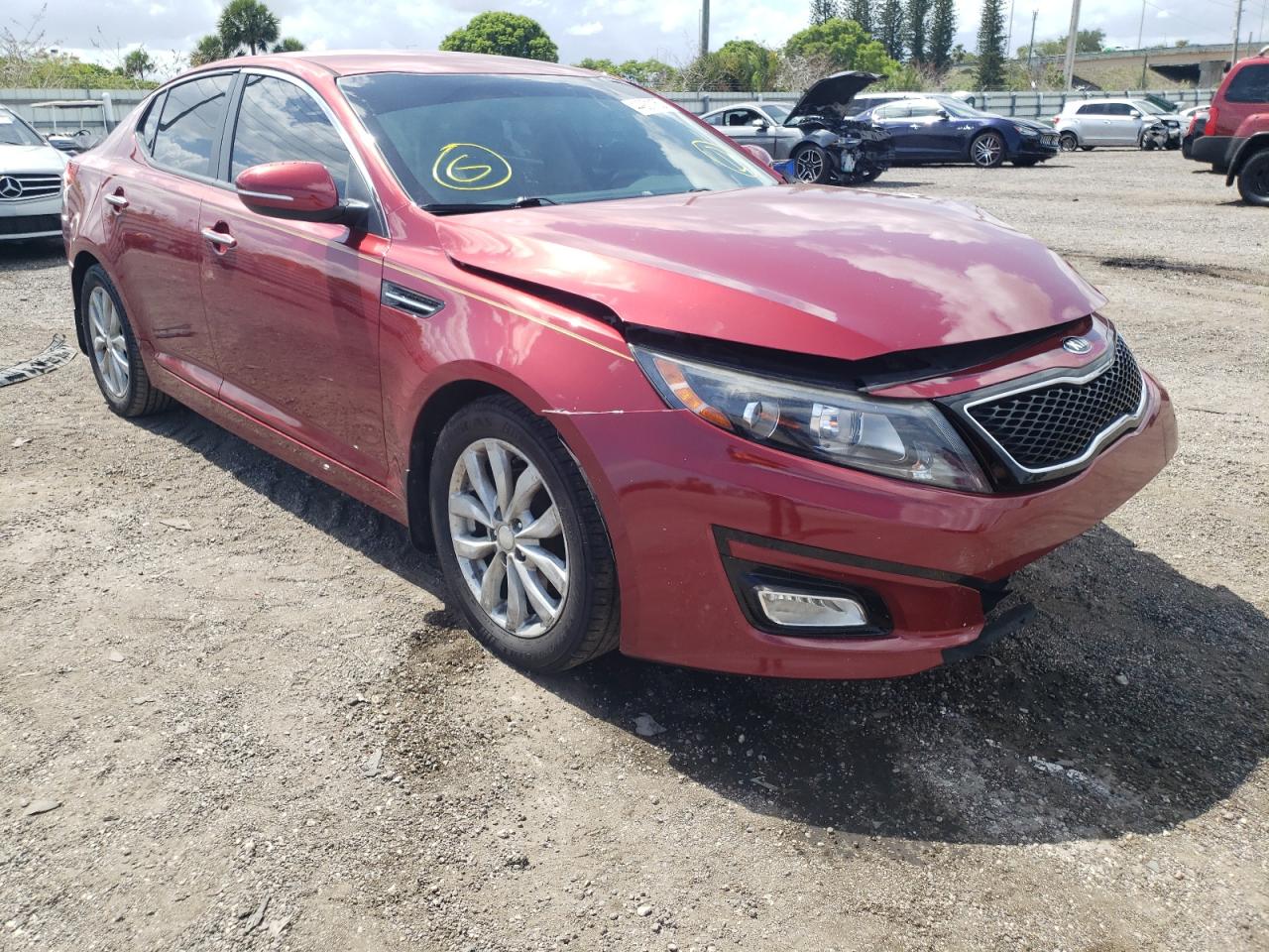 KIA OPTIMA EX 2015 with VIN 5XXGN4A77FG437570 - Photo from auction