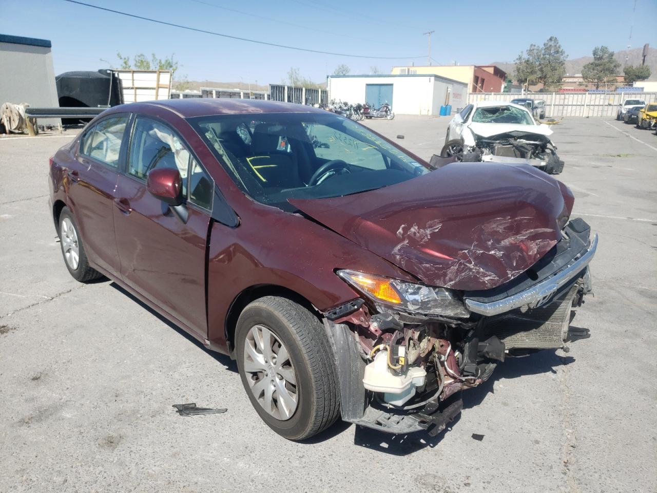 HONDA CIVIC LX 2012 with VIN 2HGFB2F58CH539079 - Photo from auction