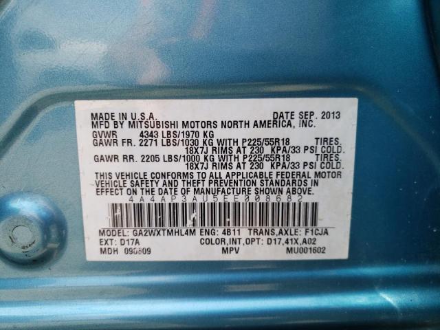 Photo 10 from auction – 2014 MITSUBISHI OUTLANDER with VIN 4A4AP3AU5EE008682