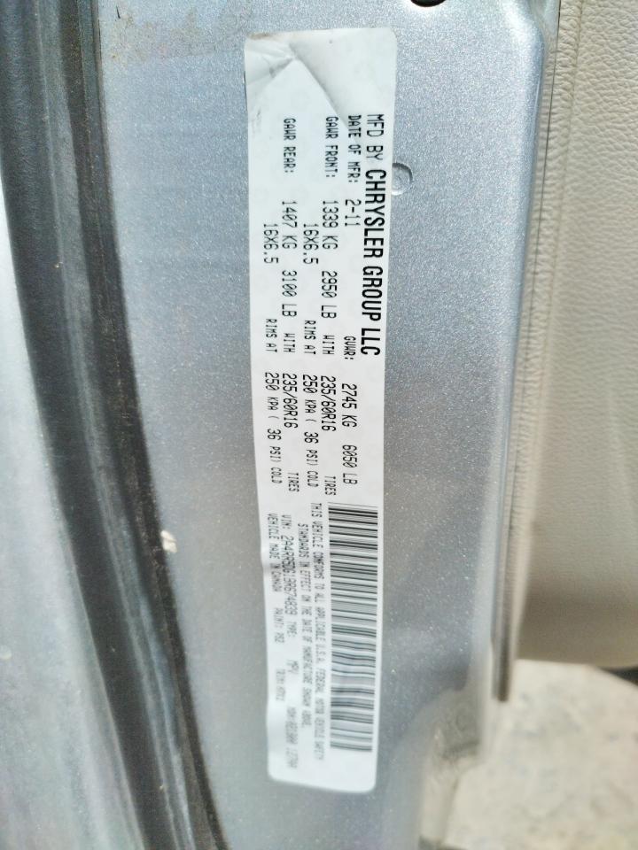 Photo 10 from auction – 2011 CHRYSLER TOWN & COU with VIN 2A4RR5DG1BR674839