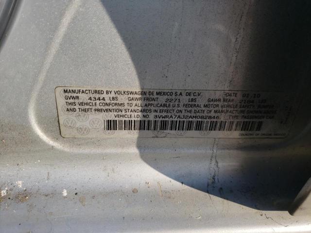 Photo 10 from auction – 2010 VOLKSWAGEN JETTA WOLF with VIN 3VWRA7AJ2AM082846