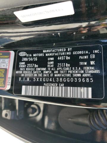 Photo 10 from auction – 2016 KIA OPTIMA EX with VIN 5XXGU4L38GG039685