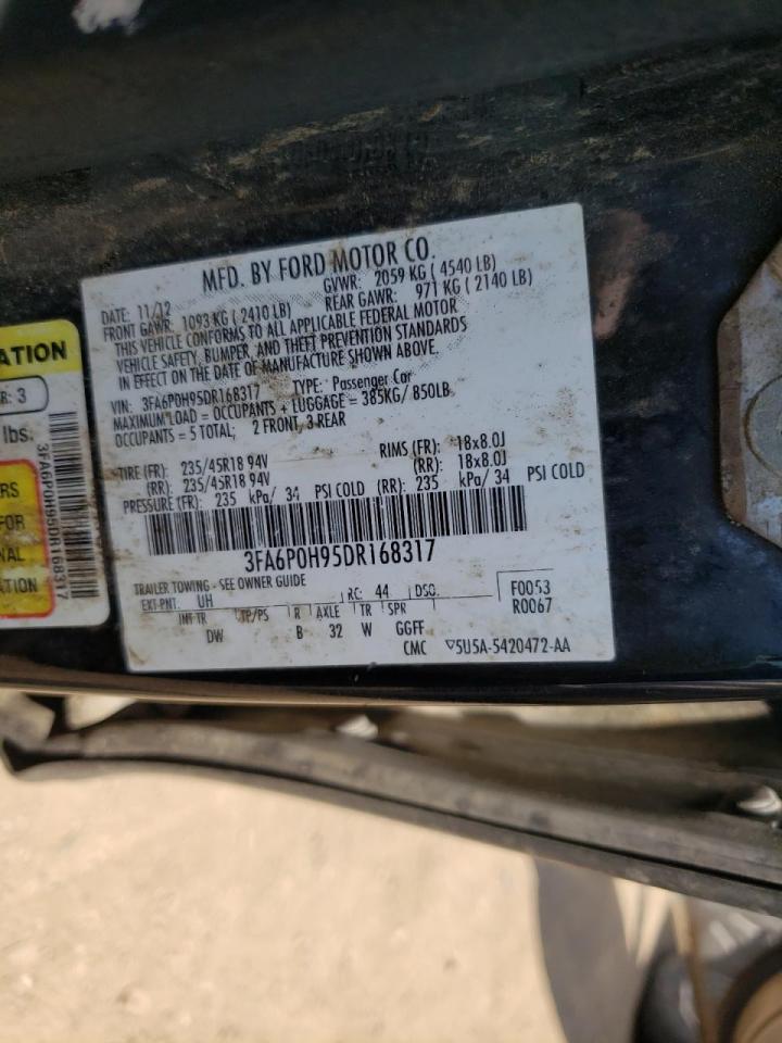 Photo 10 from auction – 2013 FORD FUSION SE with VIN 3FA6P0H95DR168317