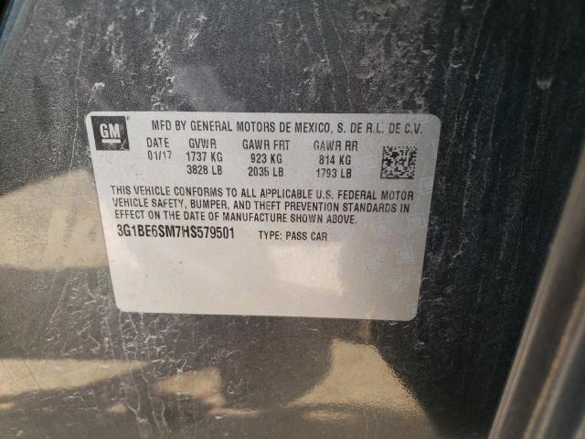 Photo 10 from auction – 2017 CHEVROLET CRUZE LT with VIN 3G1BE6SM7HS579501