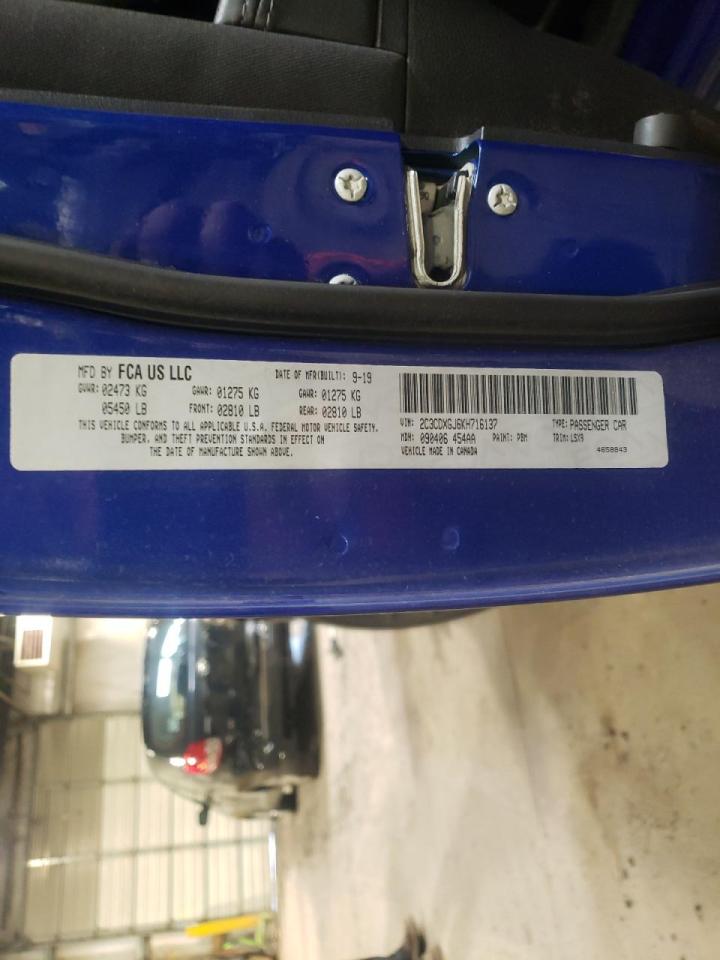 Photo 10 from auction – 2019 DODGE CHARGER SC with VIN 2C3CDXGJ6KH716137