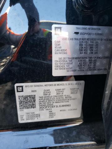 Photo 10 from auction – 2020 CHEVROLET SILVERADO with VIN 3GCPYCEF1LG399961