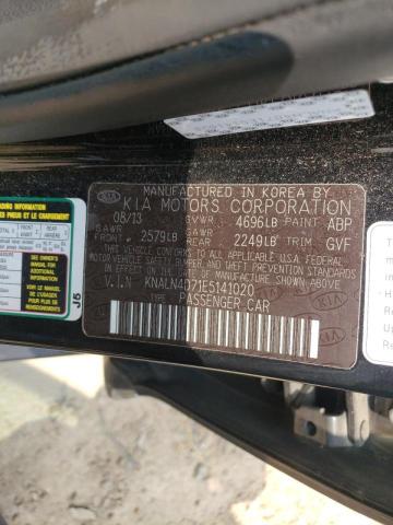 Photo 10 from auction – 2014 KIA CADENZA PR with VIN KNALN4D71E5141020