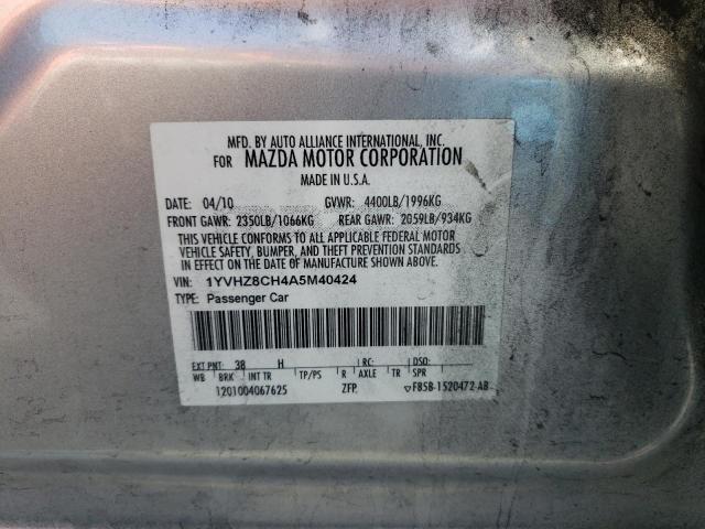 Photo 10 from auction – 2010 MAZDA 6 I with VIN 1YVHZ8CH4A5M40424