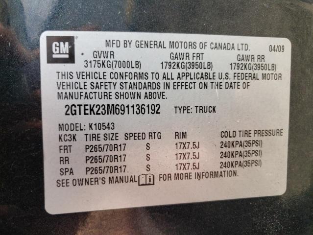 Photo 10 from auction – 2009 GMC SIERRA K15 with VIN 2GTEK23M691136192