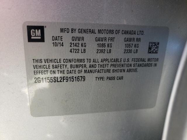 Photo 10 from auction – 2015 CHEVROLET IMPALA LTZ with VIN 2G1155SL2F9151679