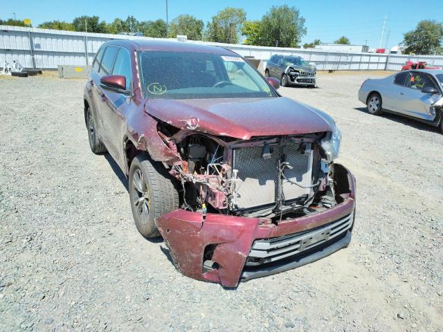 TOYOTA HIGHLANDER 2018 with VIN 5TDBZRFH6JS848284 - Photo from auction