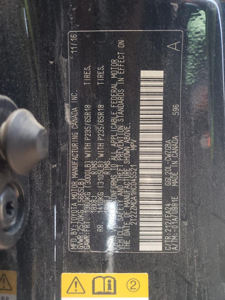 Photo 10 from auction – 2017 LEXUS RX 350 BAS with VIN 2T2ZZMCA1HC045521