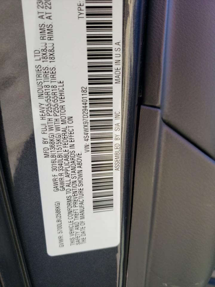 Photo 10 from auction – 2009 SUBARU TRIBECA with VIN 4S4WX97D294401182