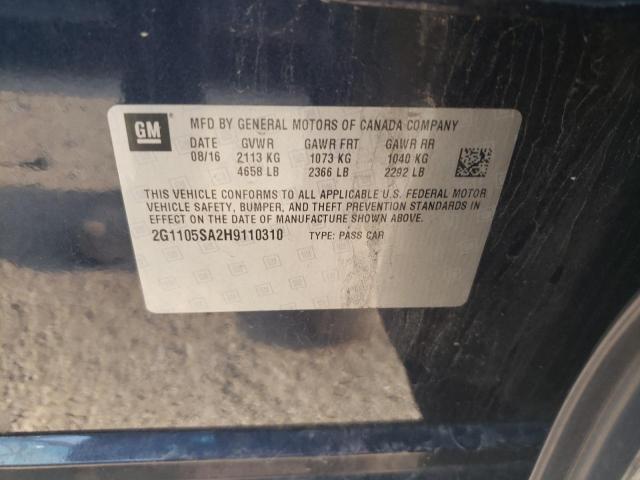 صورة رقم 10 من المزاد - 2017 CHEVROLET IMPALA LT مع VIN 2G1105SA2H9110310