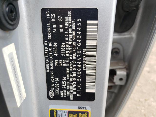 Photo 10 from auction – 2015 KIA OPTIMA LX with VIN 5XXGM4A7XFG434455