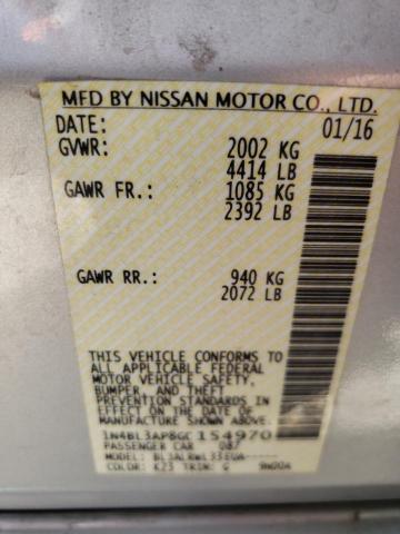 Photo 10 from auction – 2016 NISSAN ALTIMA 3.5 with VIN 1N4BL3AP8GC154970